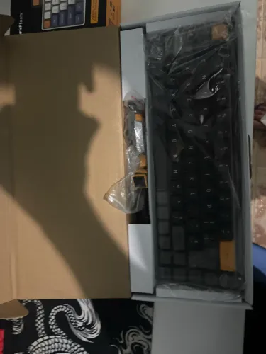 Teclado Mecânico Aigo GD68 Brown Sugar Wireless Switch Azul 68 Teclas PBT