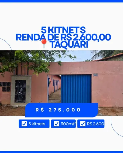 5 KITNETS (Renda R$ 2.600) TAQUARI 