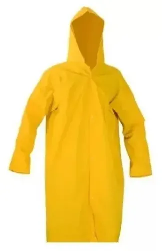 Capa De Chuva Pvc Forrada c/ Capuz Amarela Tamanhos: M/G/GG