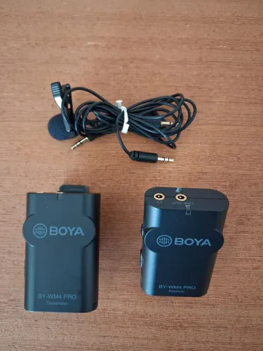 Microfone Sem Fio BOYA BY-WM4 PRO Completo + Estojo