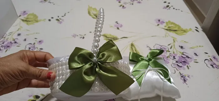 Cesta florista + almofa alianças