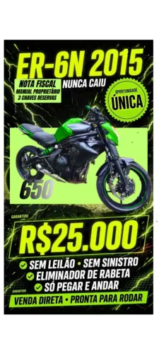 Kawazaki ER6n 650cc NOVA