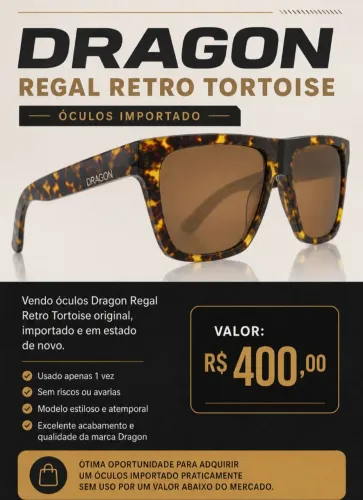 Óculos Dragon Regal Retro Tortoise Original - Importado | Estado de Novo