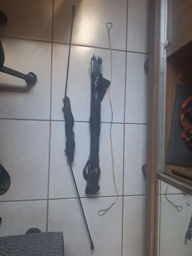 Arco 50lbs + 9 flechas de carbono.