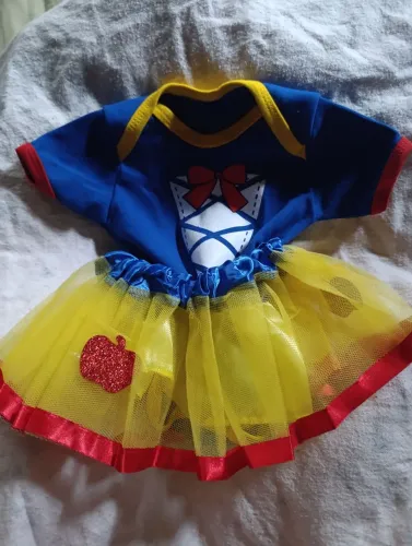 Body Branca de Neve + Saia Branca de Neve Mesversario