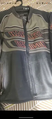 Jaqueta de couro masculina Harley Davidson 