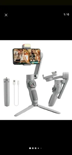 Gimbal Estabilizador profissional para Celular 3 Eixos + Tripé 