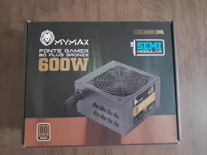 fonte mymax atx 600w semi modular 80 plus bronze