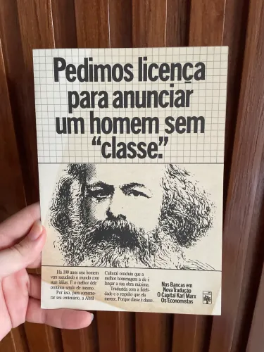 Panfleto comunista de 1982 Camarada Karl Marx