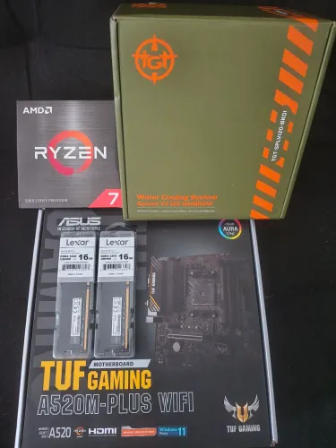 KIT UPGRADE RYZEN 7 + ASUS 520 TUF GAMING WIFI+ 32GB DDR4 3200MHZ + BRINDE