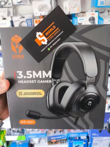 Headset Gamer Kaidi para Celular, Videogames e Notebook. Loja Store World