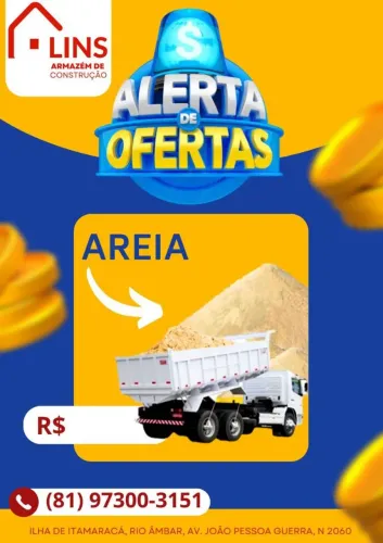 Promoção areia e brita po de pedra