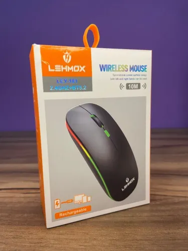 Mouse sem Fio Led RGB Ley-181 LehMox an6