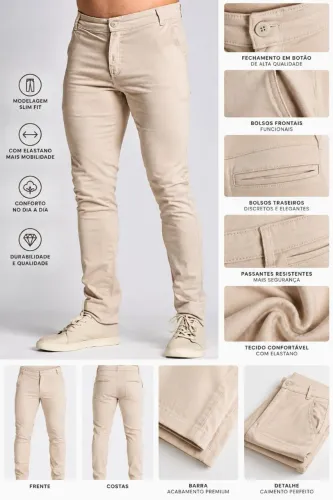 Calça Brim c/ Lycra