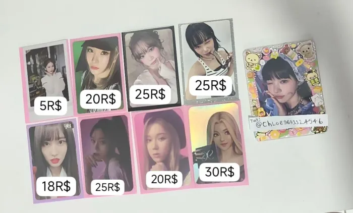 photocards diversos (twice, aespa, Young posse e lesserafim)