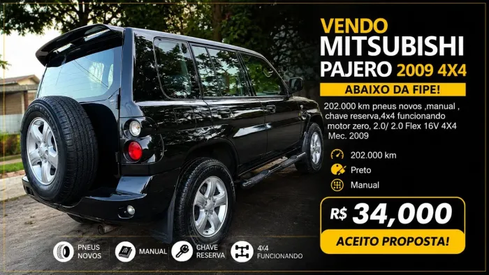 Mitsubishi Pajero TR4 2.0/ 2.0 Flex 16V 4X4 Mec. 2009