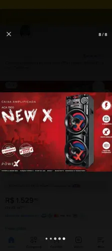 Vendo caixa amplificada AMVOX 1900 W RMS usada por R$ 1100