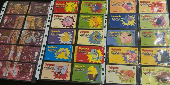 Lote cartão telefônico 2 séries ( Pokémon e corpo humano)