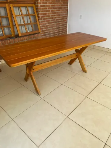 MESA GRANDE DE MADEIRA 2,00 m - ESPAÇO GOURMET