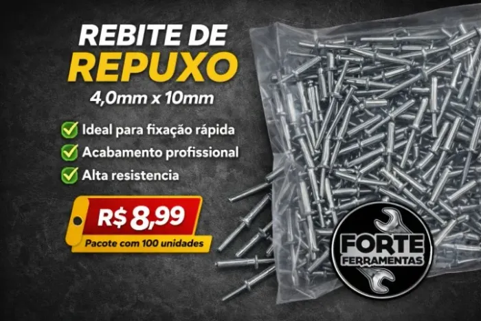 Rebite de repuxo 4,0mm x 10mm