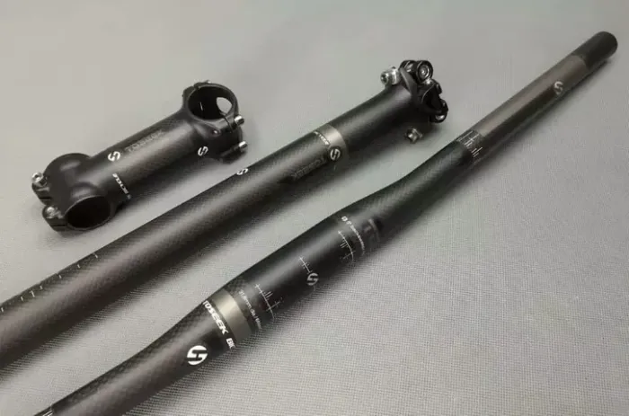 Kit Carbono Toseek (Guidão, mesa e canote) Novo
