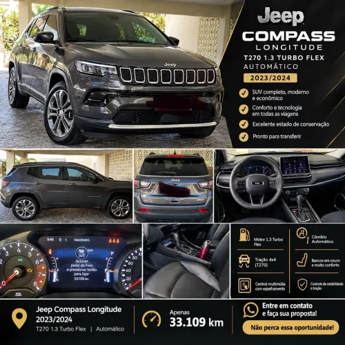 Jeep Compass Long. T270 1.3 TB 4X2 Flex AUT 2023