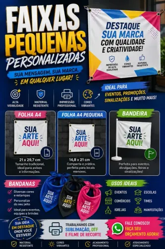 Faixas pequena personalizadas