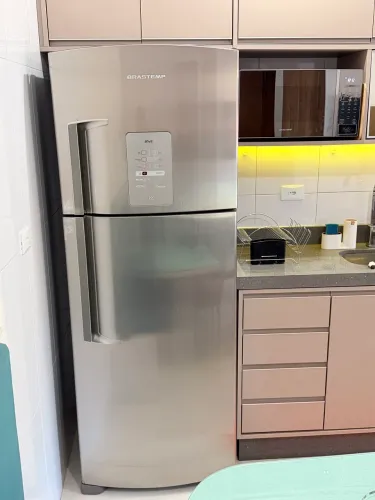 Geladeira E Microondas Inox Brastemp 