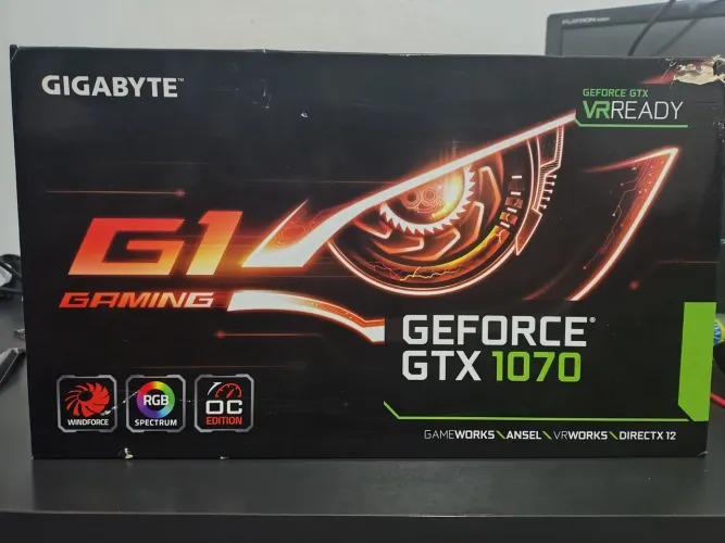 Placa de Vídeo GeForce GTX 1070 impecável