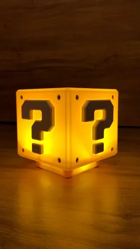 Luminária Super Mario Block Question Amarela / Produto Novo / Envio Rápido
