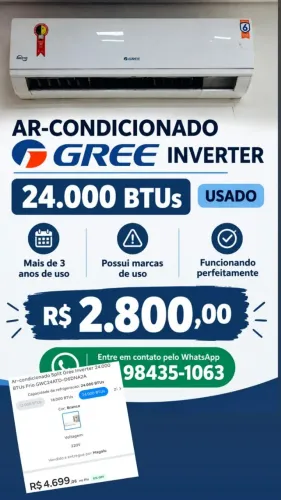 AR CONDICIONADO GREE 24MIL BTUS