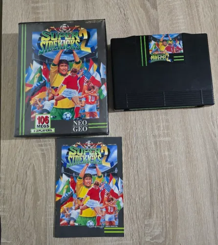 Super Sidekicks 2 original americano completo de Neo Geo Aes 