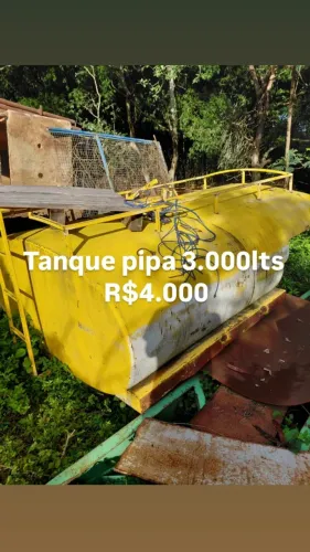 Tanque Pipa 3.000 Litros - Reservatório Metálico