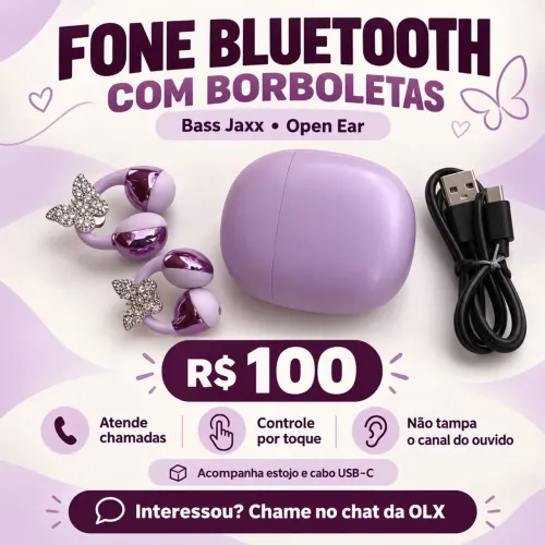 Fone com Borboletas
