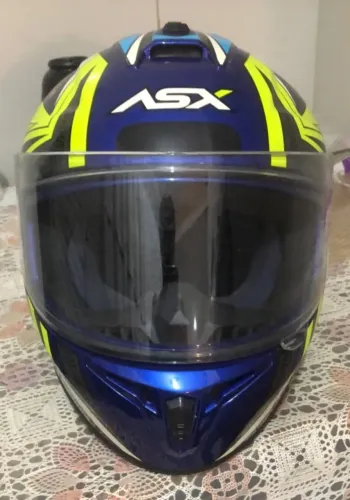 Capacete Moto Esportivo Asx Draken Pilot AZUL 400,00 Novíssimo