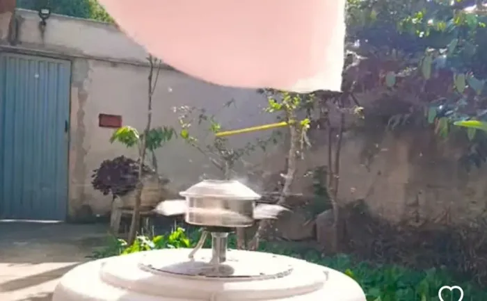 Turbina artesanal para máquina de algodão doce a gás