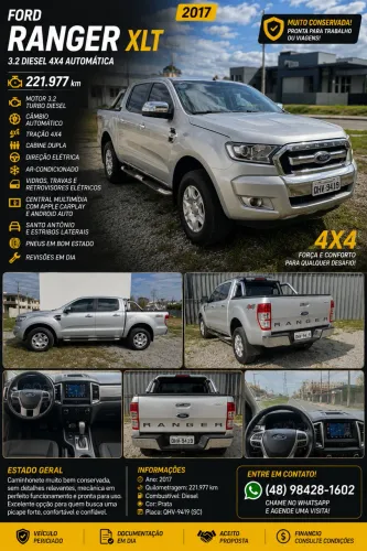 Ford Ranger XLT 3.2 20V 4X4 CD Diesel Aut. 2017