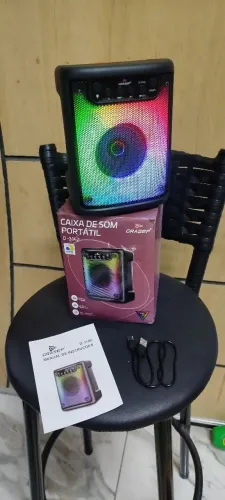 Caixinha de som bluetooth USB cartão e FM