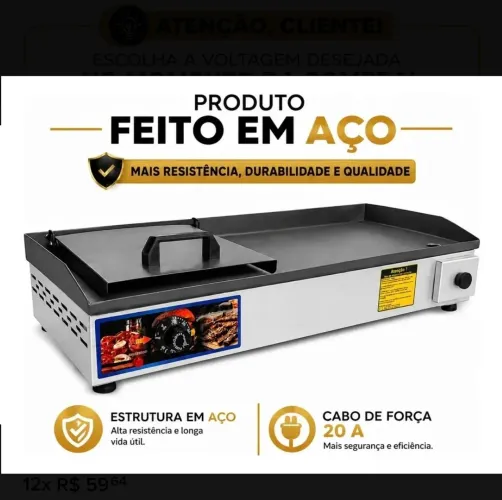 Chapa Elétrica Para lanches maravilhosa Nova