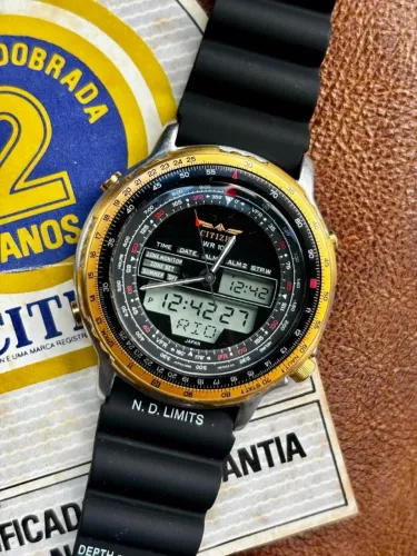 Citizen New Wingman C080 Gold Época Do Windsurf Aqualand (Usado)