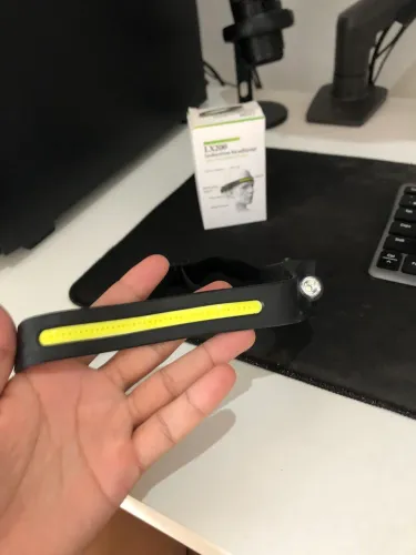 Lanterna de Cabeça Recarregável com Sensor de Movimento