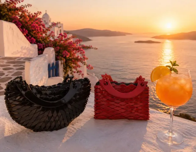 Bolsas de mão artesanal feito com madeira