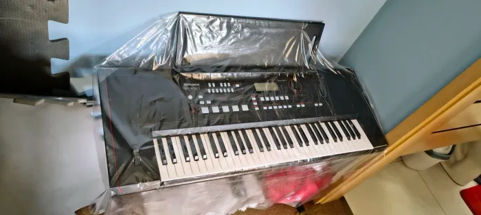 Teclado Roland Ex50, com pedal e suporte em X.