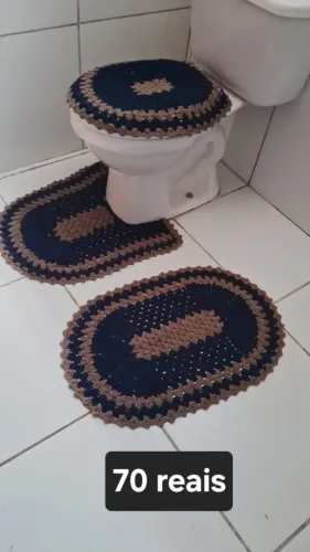 Conjunto de banheiro em croche