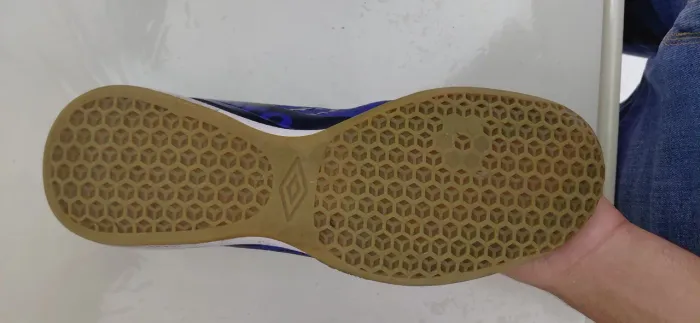 Chuteira Futsal Umbro Chrome Masculina Azul - Pouco Uso