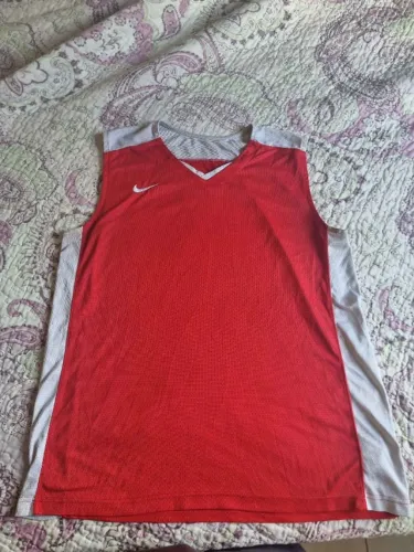 Regata Basquete Nike Original - Vermelha e Branca (Estilo Retro / Mesh)