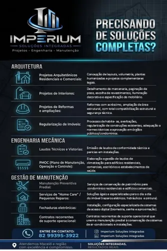 Projetos de Arquitetura, manutenção de ar
