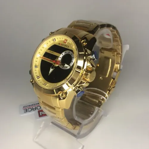 Relógio Naviforce Original Masculino Aço Inox Digital + Analógico