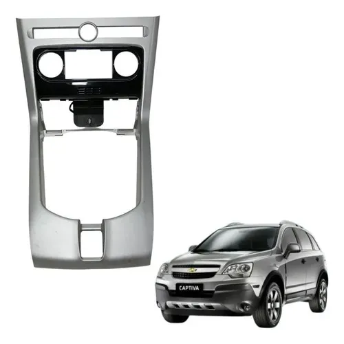 Moldura Acabamento Central Radio Captiva 2011 2012 2013 Cinza