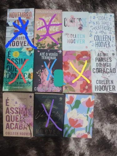 Coleção de livros da autora Colleen Hoover. Romance, drama e emoção em cada página